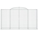 vidaXL 5 db íves horganyzott vas gabion kosár 300x50x160/180 cm