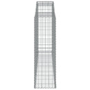 vidaXL 5 db íves horganyzott vas gabion kosár 300x50x160/180 cm