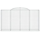 vidaXL 9 db íves horganyzott vas gabion kosár 300x50x160/180 cm