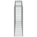 vidaXL 11 db íves horganyzott vas gabion kosár 300x50x160/180 cm