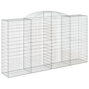 vidaXL 13 db íves horganyzott vas gabion kosár 300x50x160/180 cm