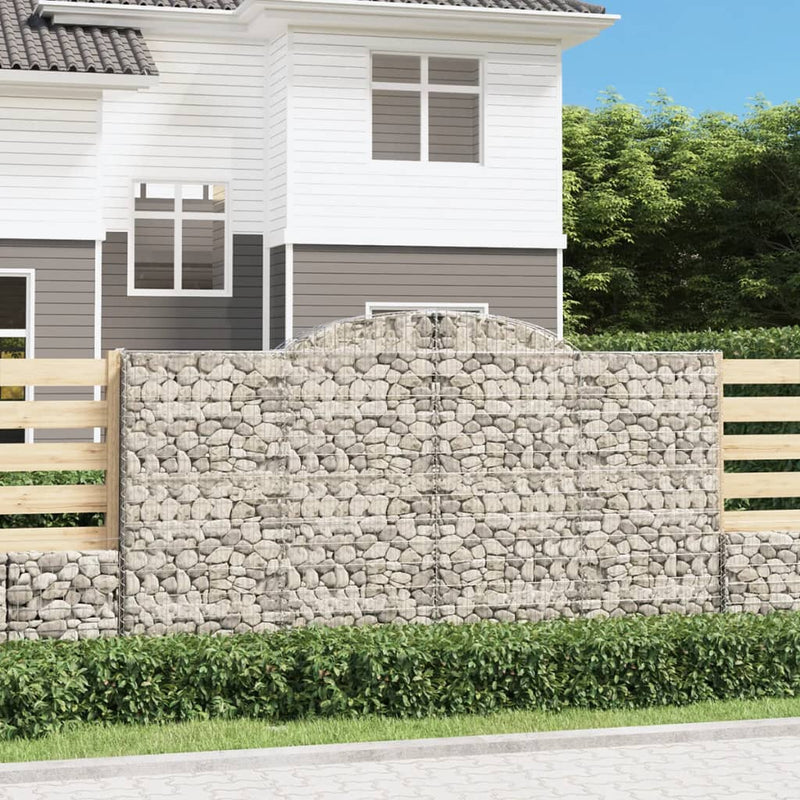 vidaXL 13 db íves horganyzott vas gabion kosár 300x50x160/180 cm