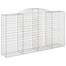 vidaXL 17 db íves horganyzott vas gabion kosár 300x50x160/180 cm