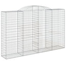 vidaXL 3 db íves horganyzott vas gabion kosár 300x50x180/200 cm