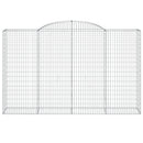 vidaXL 5 db íves horganyzott vas gabion kosár 300x50x180/200 cm