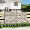 vidaXL 5 db íves horganyzott vas gabion kosár 300x50x180/200 cm