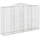 vidaXL 6 db íves horganyzott vas gabion kosár 300x50x180/200 cm