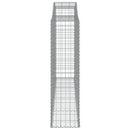 vidaXL 8 db íves horganyzott vas gabion kosár 300x50x180/200 cm