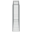 vidaXL 9 db íves horganyzott vas gabion kosár 300x50x180/200 cm