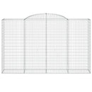 vidaXL 10 db íves horganyzott vas gabion kosár 300x50x180/200 cm