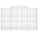 vidaXL 11 db íves horganyzott vas gabion kosár 300x50x180/200 cm