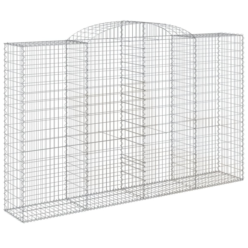 vidaXL 13 db íves horganyzott vas gabion kosár 300x50x180/200 cm