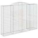 vidaXL 5 db íves horganyzott vas gabion kosár 300x50x200/220 cm