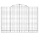 vidaXL 5 db íves horganyzott vas gabion kosár 300x50x200/220 cm