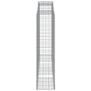 vidaXL 5 db íves horganyzott vas gabion kosár 300x50x200/220 cm
