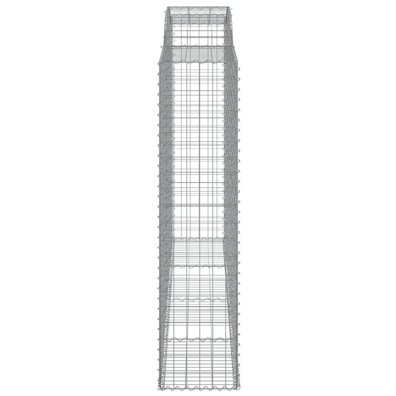 vidaXL 7 db íves horganyzott vas gabion kosár 300x50x200/220 cm