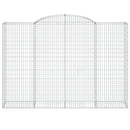 vidaXL 8 db íves horganyzott vas gabion kosár 300x50x200/220 cm