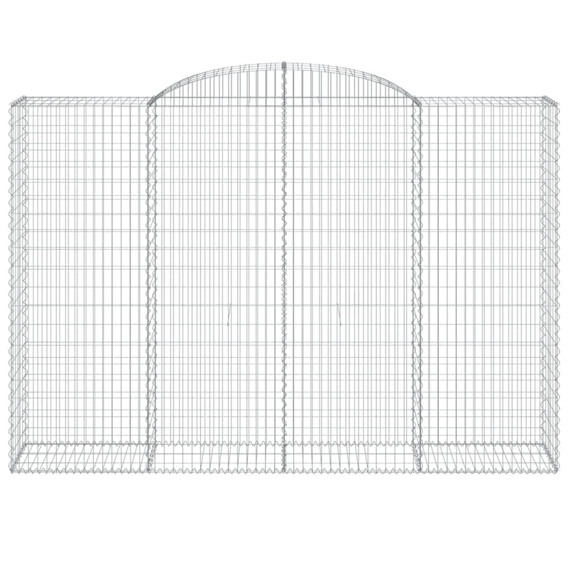 vidaXL 8 db íves horganyzott vas gabion kosár 300x50x200/220 cm