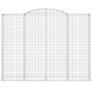 vidaXL 3 db íves horganyzott vas gabion kosár 300x50x220/240 cm