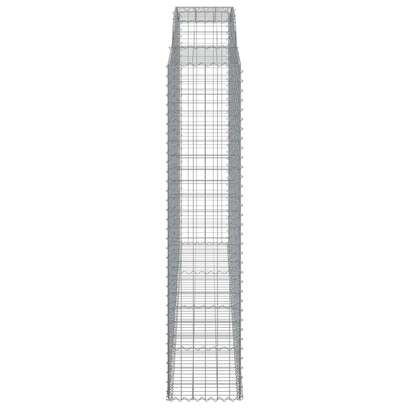 vidaXL 6 db íves horganyzott vas gabion kosár 300x50x220/240 cm
