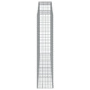 vidaXL 7 db íves horganyzott vas gabion kosár 300x50x220/240 cm