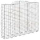 vidaXL 9 db íves horganyzott vas gabion kosár 300x50x220/240 cm
