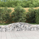 vidaXL 15 db íves horganyzott vas gabion kosár 400x30x40/60 cm