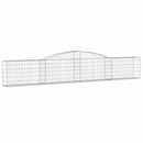 vidaXL 3 db íves horganyzott vas gabion kosár 400x30x60/80 cm