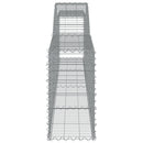 vidaXL 3 db íves horganyzott vas gabion kosár 400x30x60/80 cm