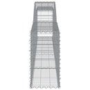 vidaXL 8 db íves horganyzott vas gabion kosár 400x30x60/80 cm