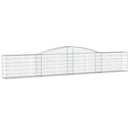 vidaXL 9 db íves horganyzott vas gabion kosár 400x30x60/80 cm