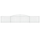 vidaXL 9 db íves horganyzott vas gabion kosár 400x30x60/80 cm