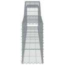 vidaXL 15 db íves horganyzott vas gabion kosár 400x30x60/80 cm