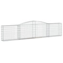 vidaXL 3 db íves horganyzott vas gabion kosár 400x30x80/100 cm
