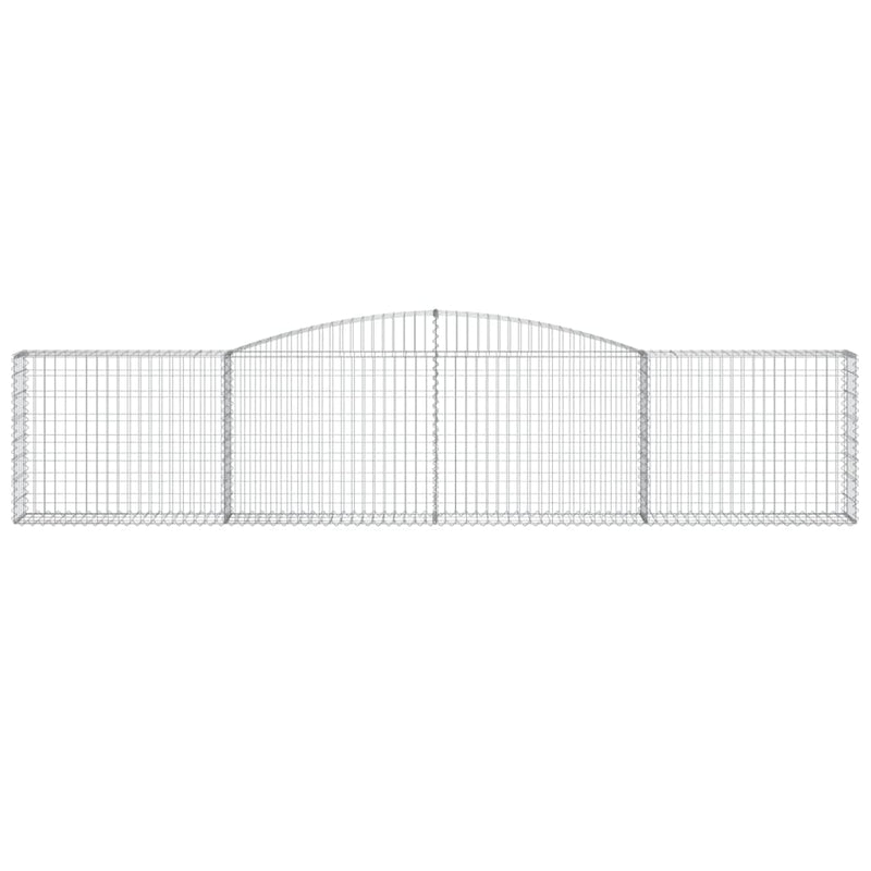 vidaXL 4 db íves horganyzott vas gabion kosár 400x30x80/100 cm