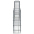 vidaXL 7 db íves horganyzott vas gabion kosár 400x30x80/100 cm