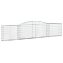 vidaXL 8 db íves horganyzott vas gabion kosár 400x30x80/100 cm