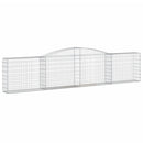 vidaXL 15 db íves horganyzott vas gabion kosár 400x30x80/100 cm