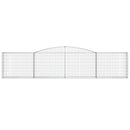 vidaXL 15 db íves horganyzott vas gabion kosár 400x30x80/100 cm