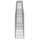vidaXL 15 db íves horganyzott vas gabion kosár 400x30x80/100 cm