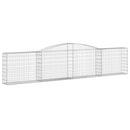 vidaXL 25 db íves horganyzott vas gabion kosár 400x30x80/100 cm