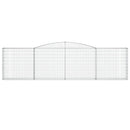 vidaXL 2 db íves horganyzott vas gabion kosár 400x30x100/120 cm