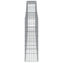 vidaXL 5 db íves horganyzott vas gabion kosár 400x30x100/120 cm