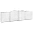 vidaXL 6 db íves horganyzott vas gabion kosár 400x30x100/120 cm