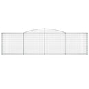 vidaXL 6 db íves horganyzott vas gabion kosár 400x30x100/120 cm