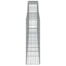vidaXL 6 db íves horganyzott vas gabion kosár 400x30x100/120 cm