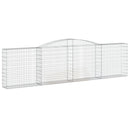 vidaXL 8 db íves horganyzott vas gabion kosár 400x30x100/120 cm