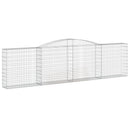 vidaXL 9 db íves horganyzott vas gabion kosár 400x30x100/120 cm