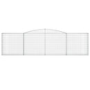 vidaXL 9 db íves horganyzott vas gabion kosár 400x30x100/120 cm
