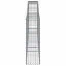 vidaXL 9 db íves horganyzott vas gabion kosár 400x30x100/120 cm